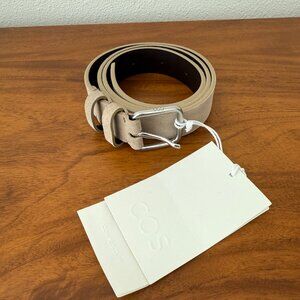 COS Women's Suede Tan and Cream Belt